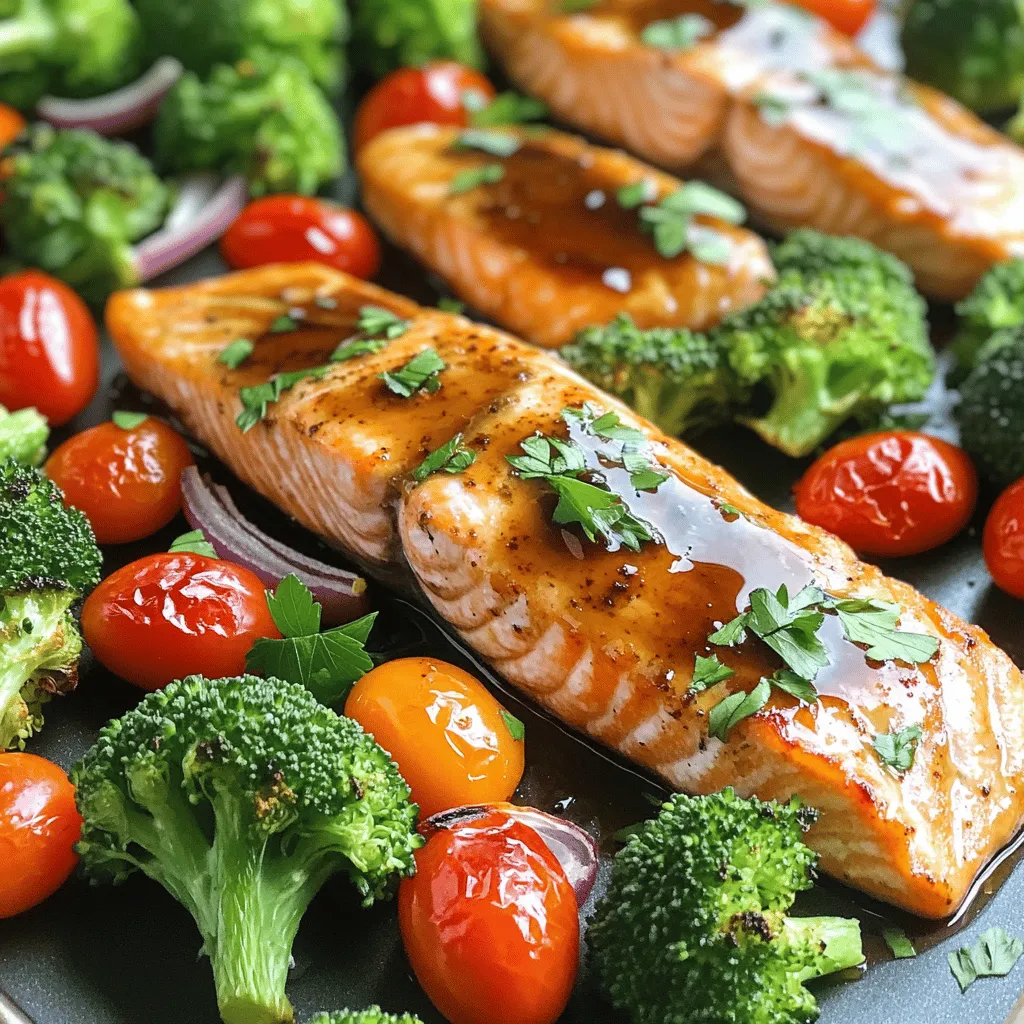 Sheet Pan Maple Balsamic Salmon Veggies Delight