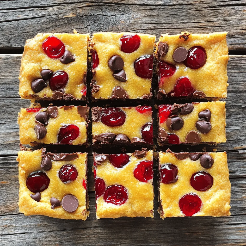Cherry Chocolate Chip Cookie Dough Bars Delightful Treat