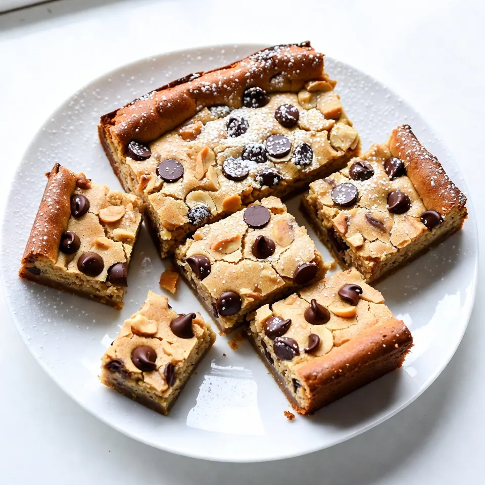 Peanut Butter Chocolate Chip Blondies Irresistible Treat