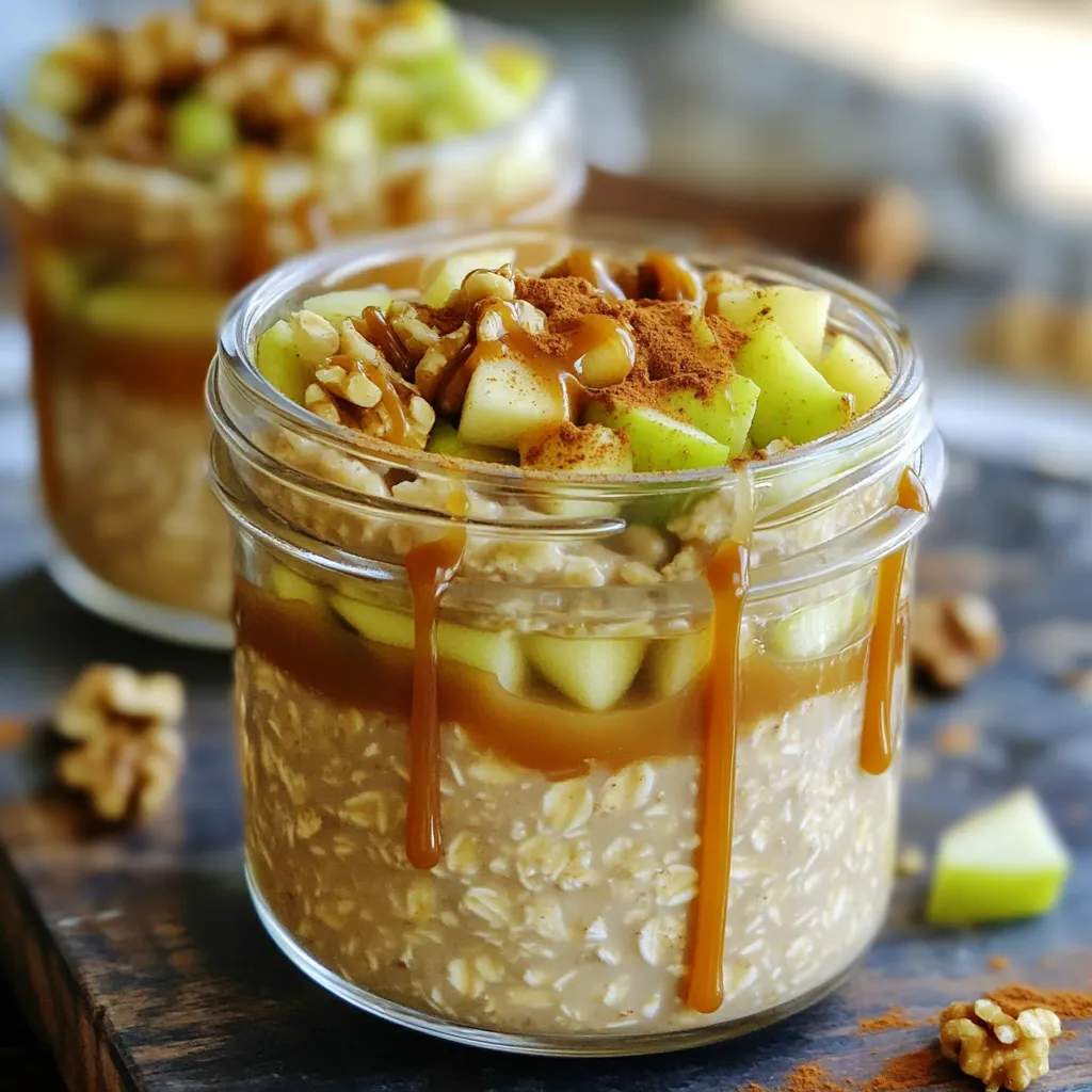 Caramel Apple Overnight Oats Tasty and Easy Recipe