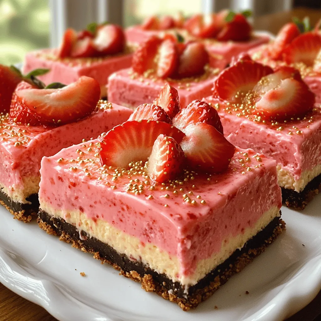 Golden Oreo Strawberry Cheesecake Bars Delightful Treat