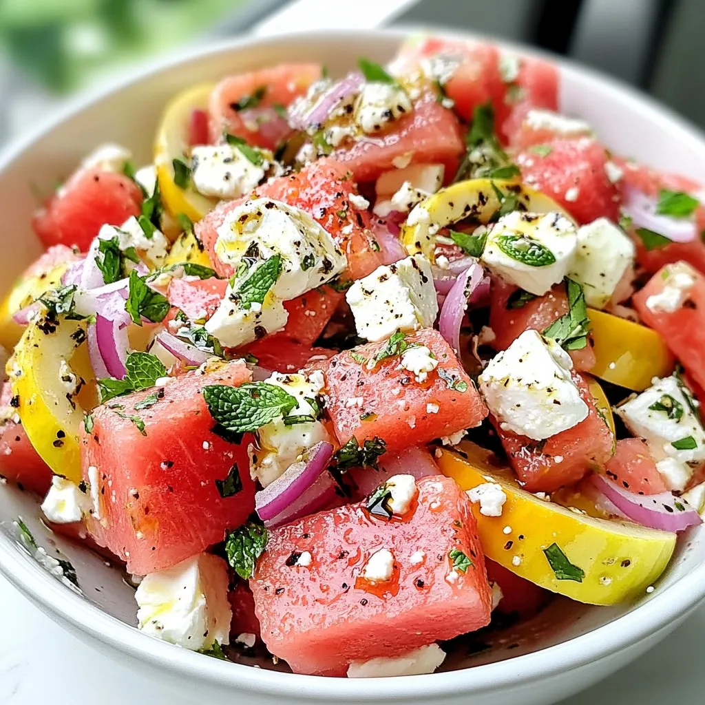 Savory Summer Watermelon Feta Salad Recipe Delight