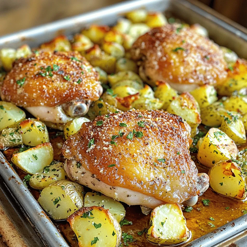 Garlic Parmesan Chicken and Potatoes Delightful Meal