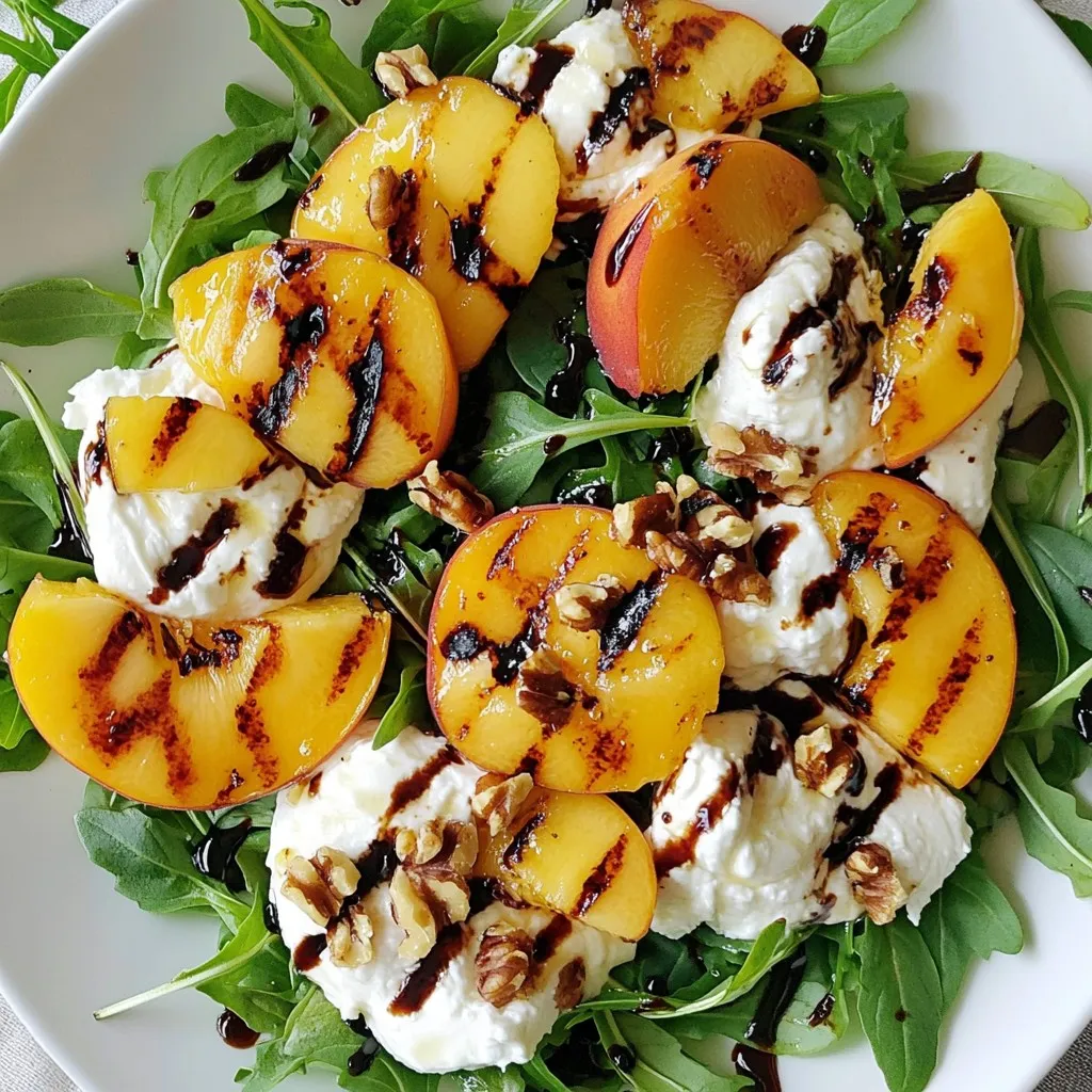 Grilled Peach Burrata Salad Fresh and Flavorful Dish