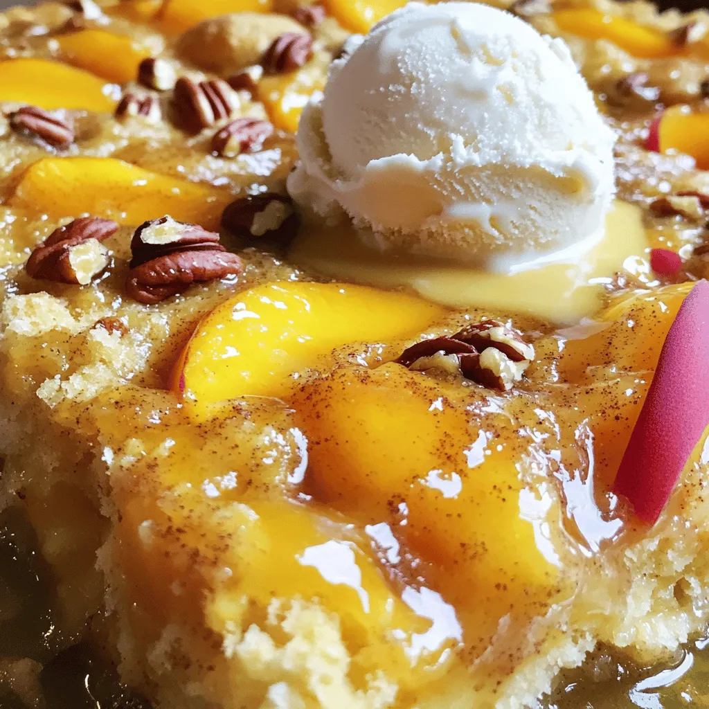 Peach Cobbler Dump Cake Simple and Delicious Dessert
