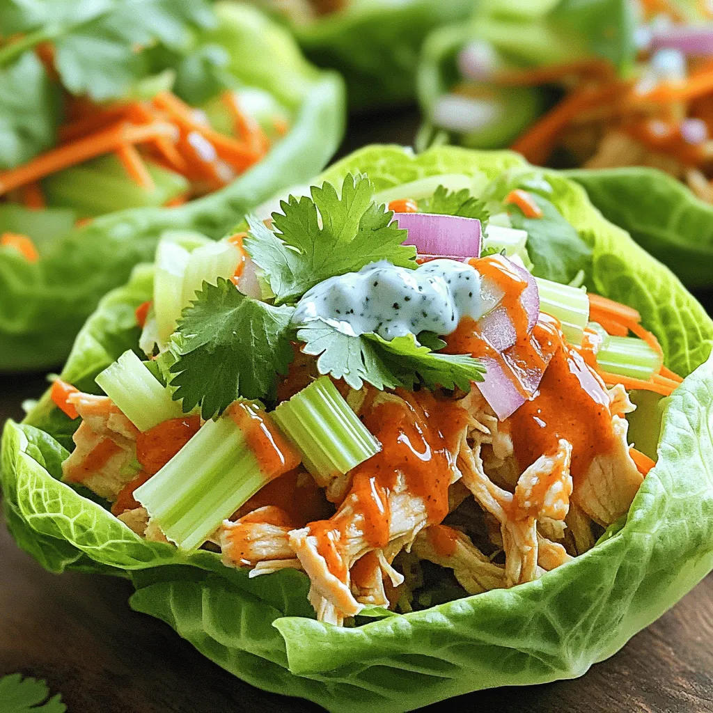 Buffalo Chicken Lettuce Wraps Flavorful and Fresh Dish