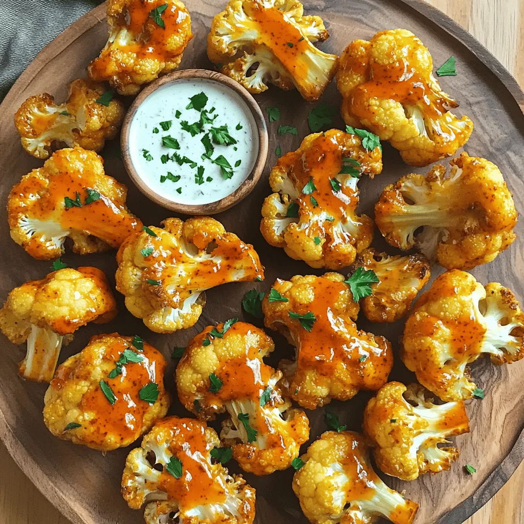 Vegan Cauliflower Buffalo Wings Irresistible Snack Dish