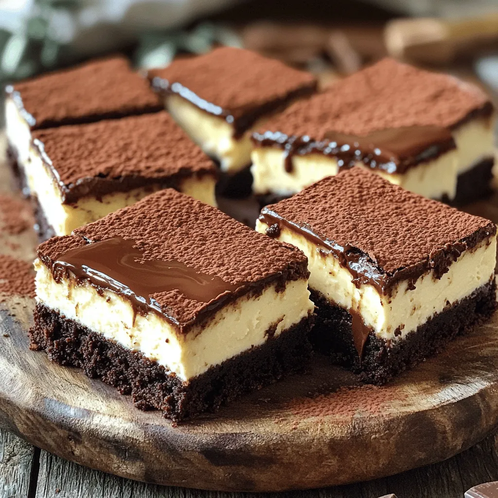 Mocha Brownie Cheesecake Bars Delightful and Simple