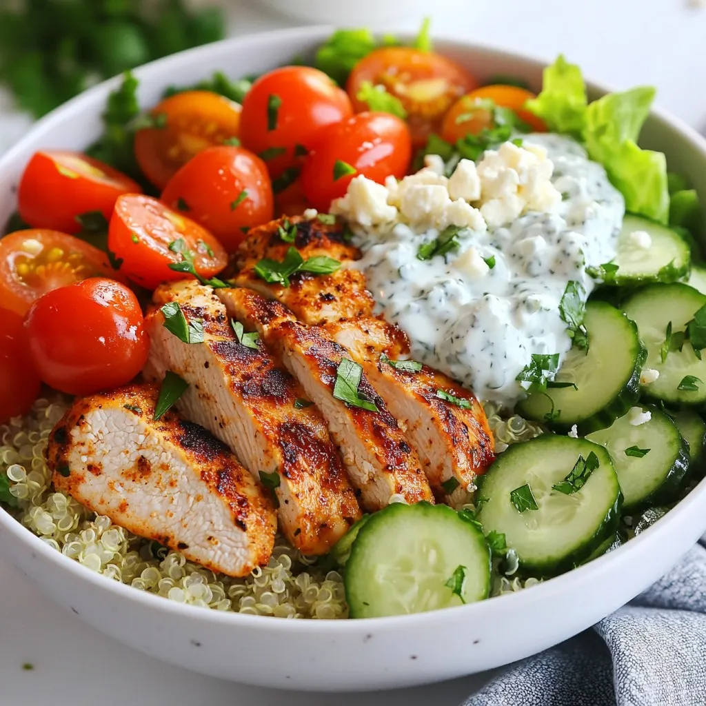 Chicken Gyro Bowls with Tzatziki Fresh and Flavorful