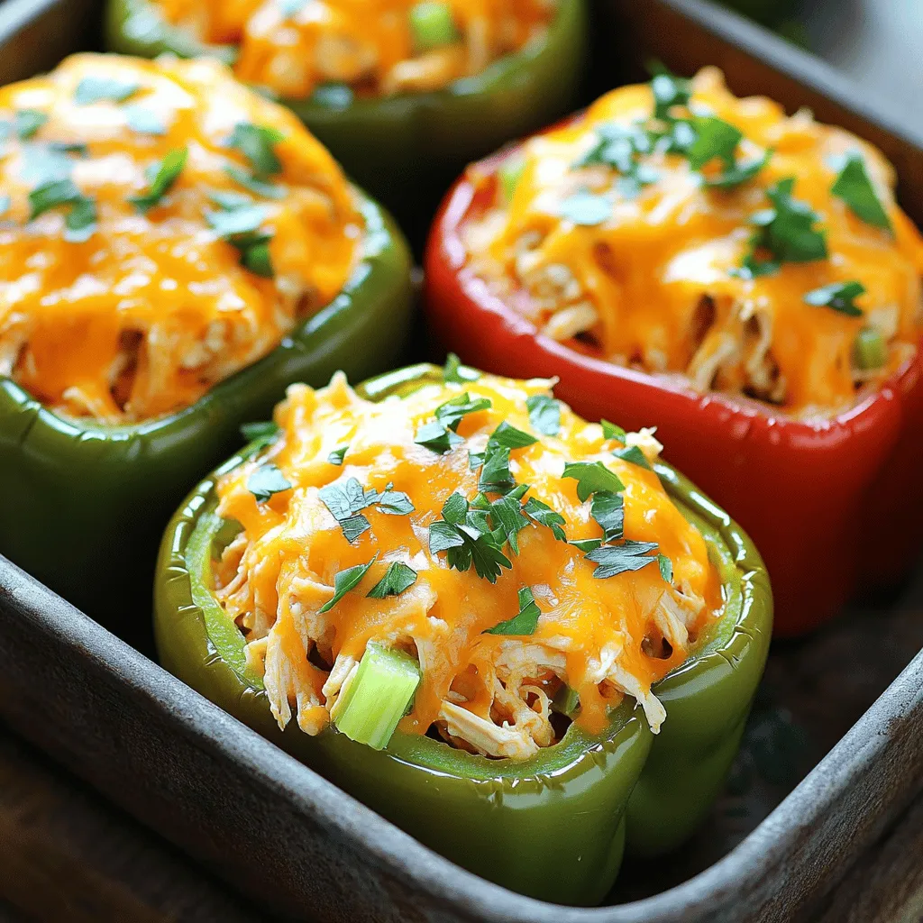 Buffalo Chicken Stuffed Peppers Savory and Simple Meal