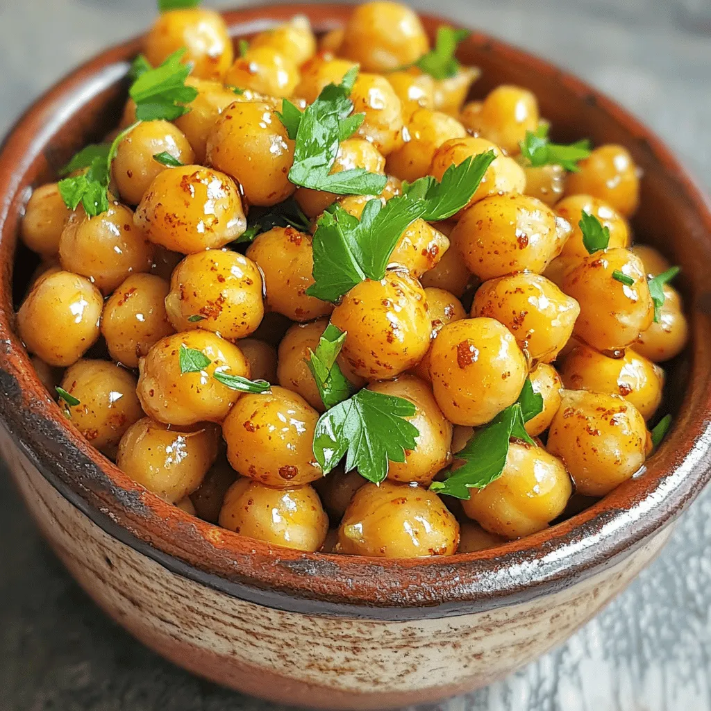 Honey Mustard Roasted Chickpeas Crunchy Snack Idea
