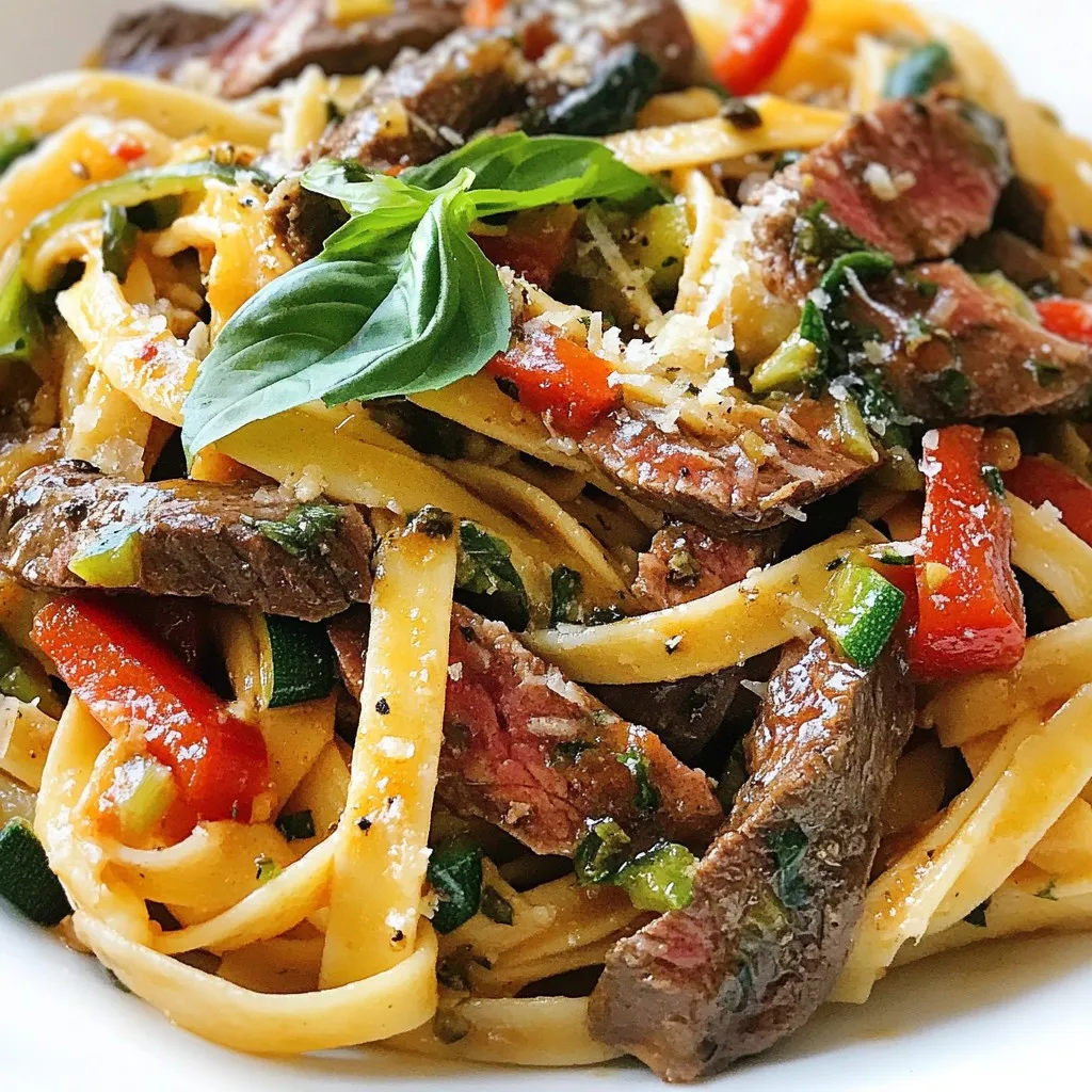 Sweet and Spicy Steak Pasta Flavorful Dinner Option
