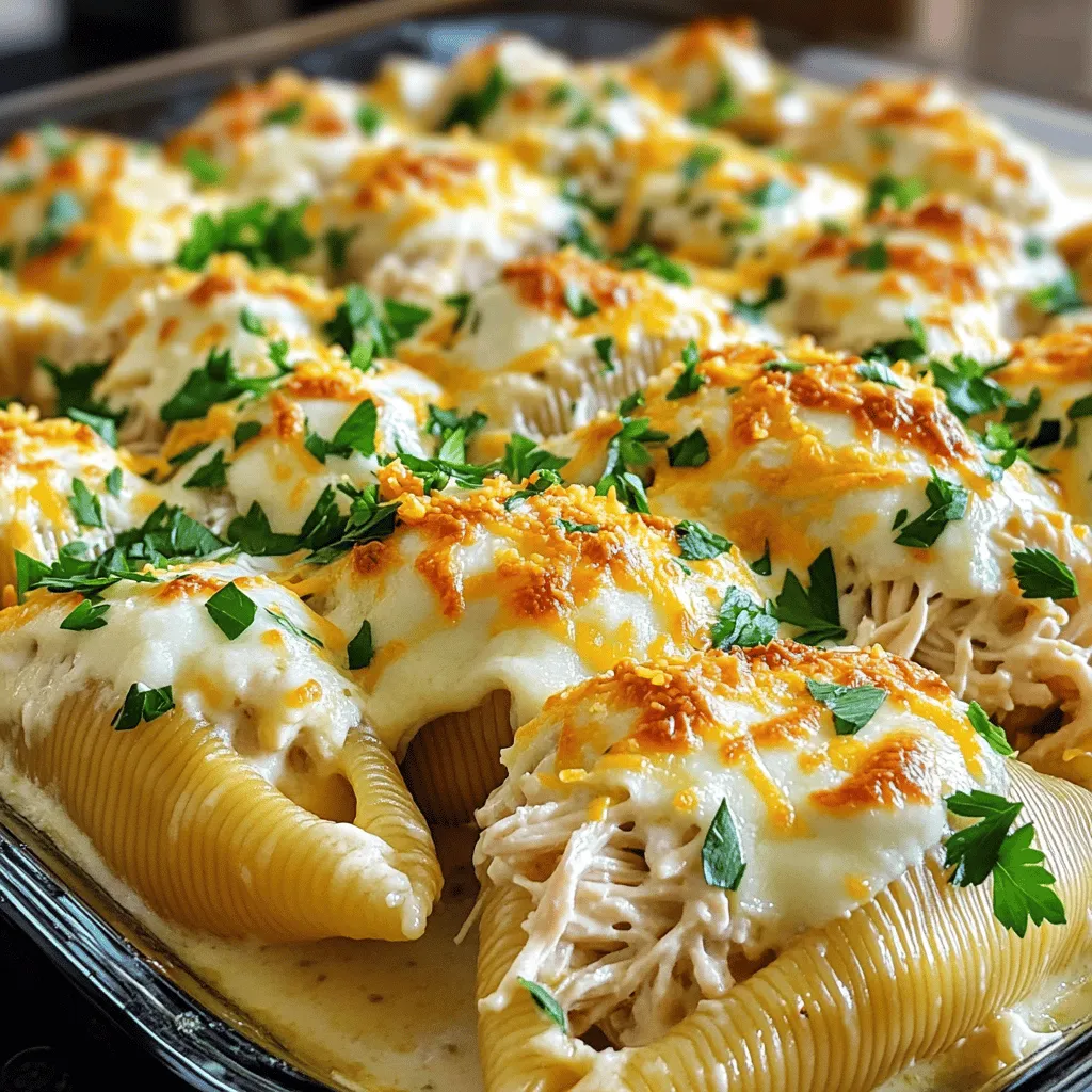 Satisfying Chicken Alfredo Stuffed Shells Recipe