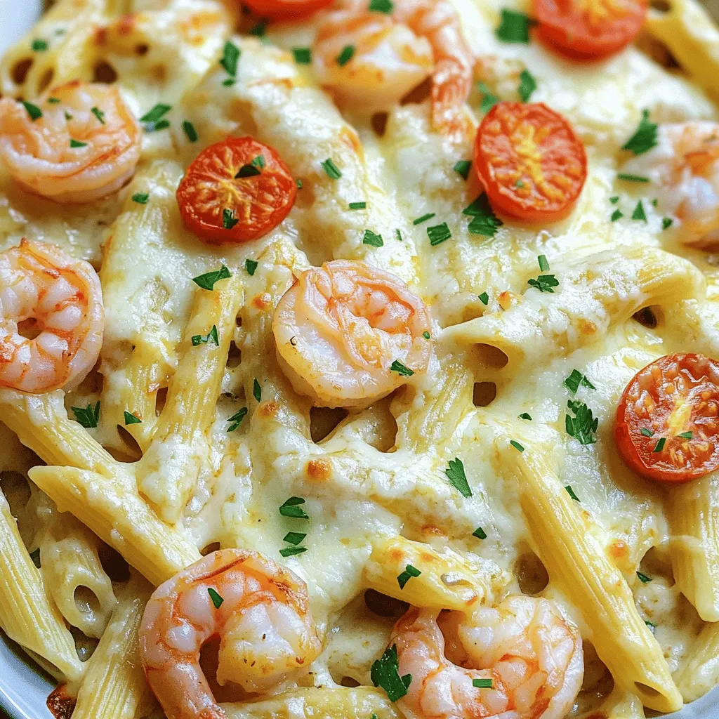 Savory Shrimp Scampi Pasta Bake Delightful Dish