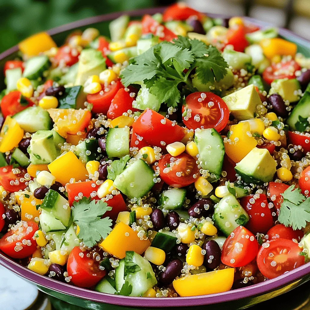 Rainbow Veggie Quinoa Salad Fresh and Colorful Dish
