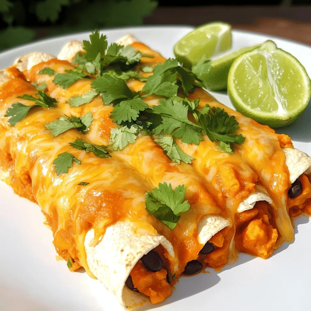 Sweet Potato Black Bean Enchiladas Flavorful Treat