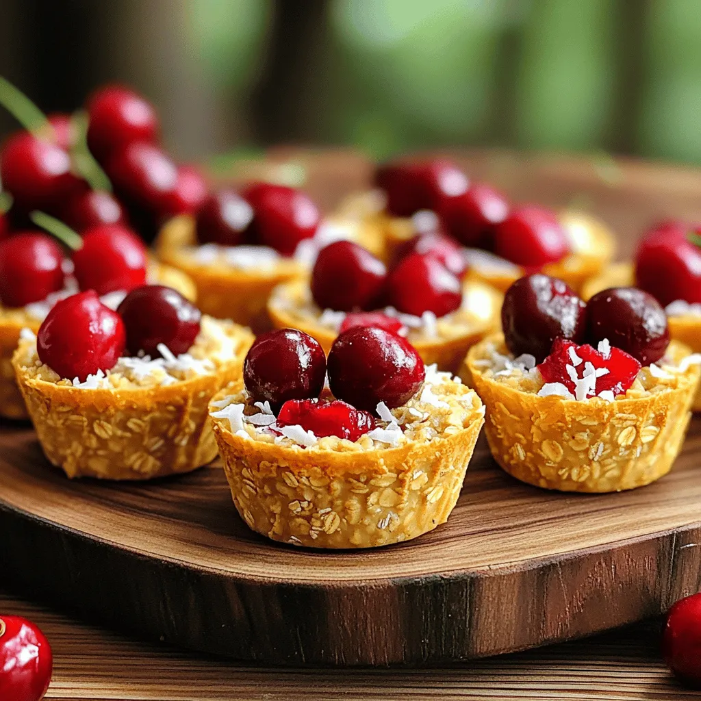 Cherry Coconut Oatmeal Cups Delightful and Tasty Treat