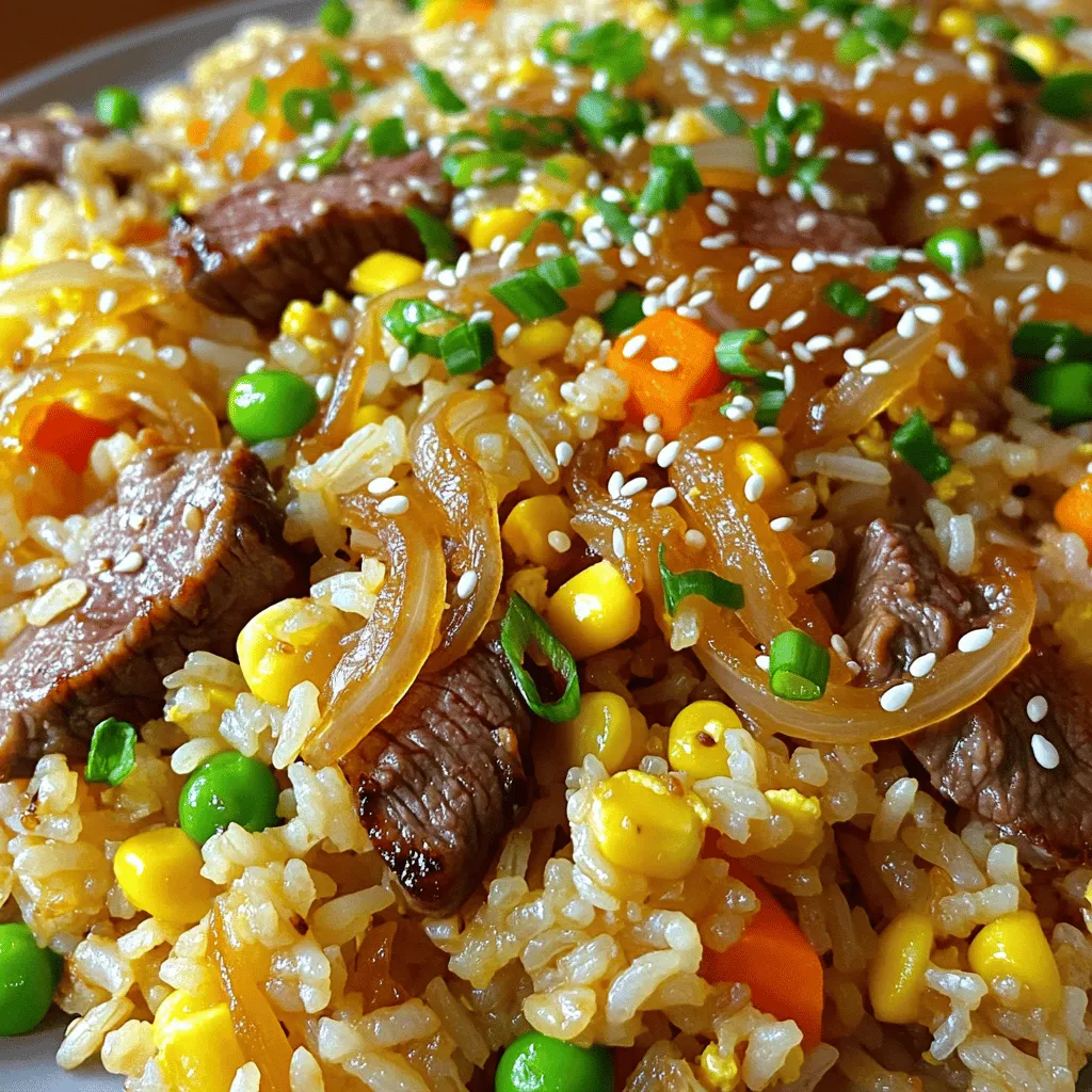 Savory Onion Beef Fried Rice Flavorful Weeknight Meal