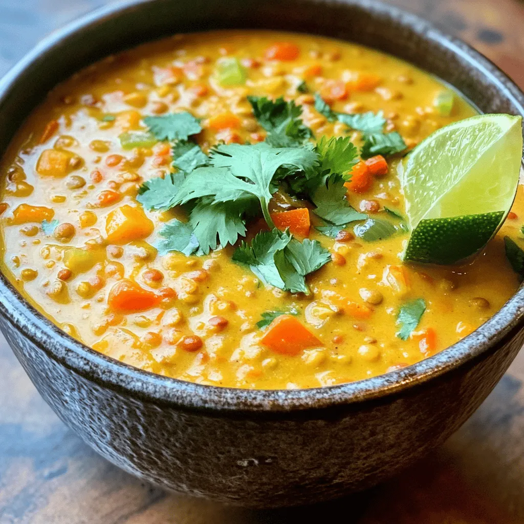 Hearty Coconut Curry Lentil Soup for Cozy Nights