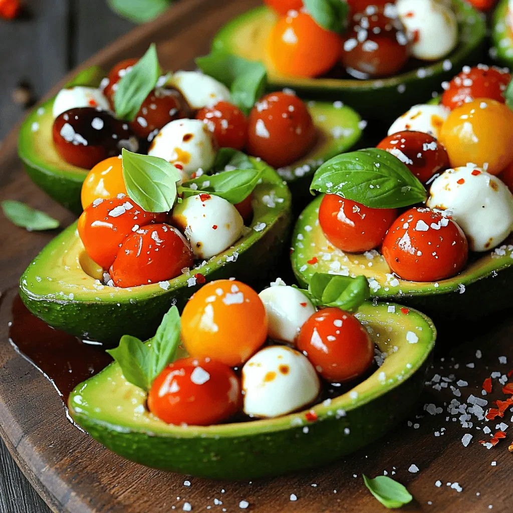 9. Caprese Stuffed Avocado Flavorful and Fresh Dish