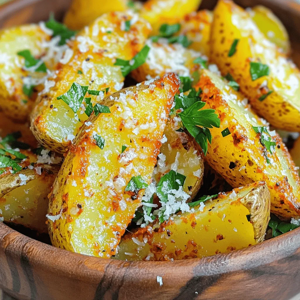 Garlic Parmesan Potato Wedges Crispy and Flavorful Snack
