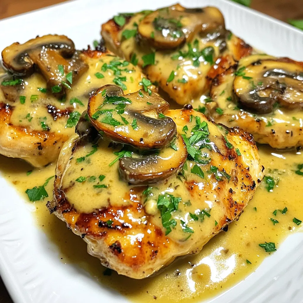 Creamy Balsamic Mushroom Chicken Tasty Dinner Idea