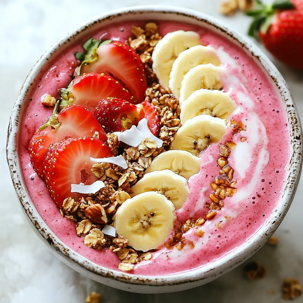 Strawberry Banana Smoothie Bowl Dreamy and Delicious