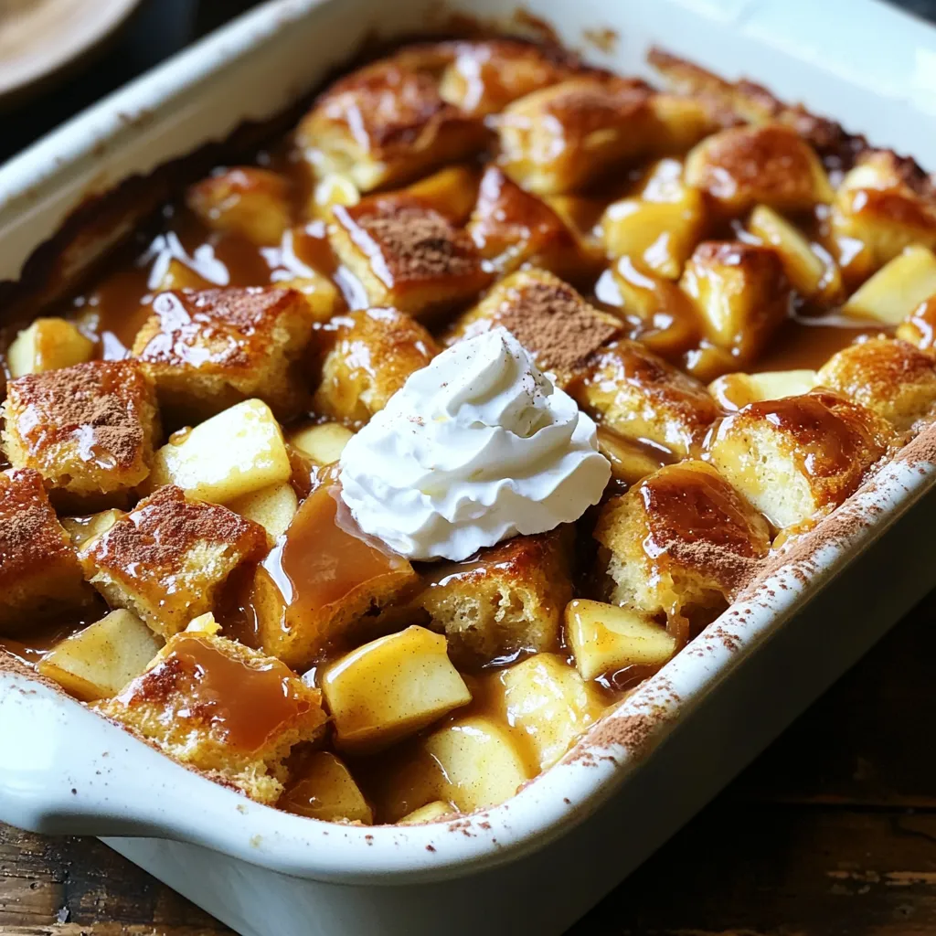 Caramel Apple Bread Pudding Delightful Dessert Recipe