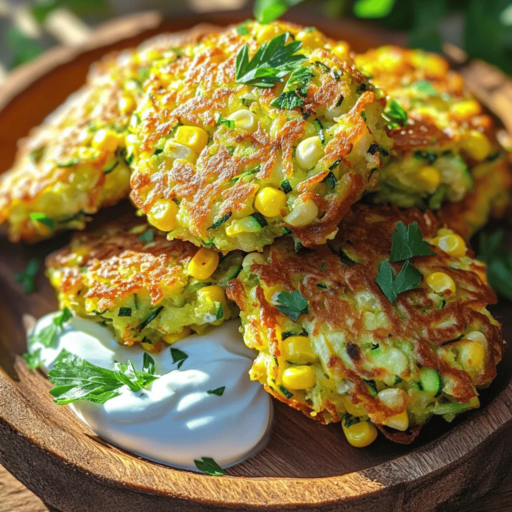 Zucchini and Corn Fritters Tasty and Simple Snack