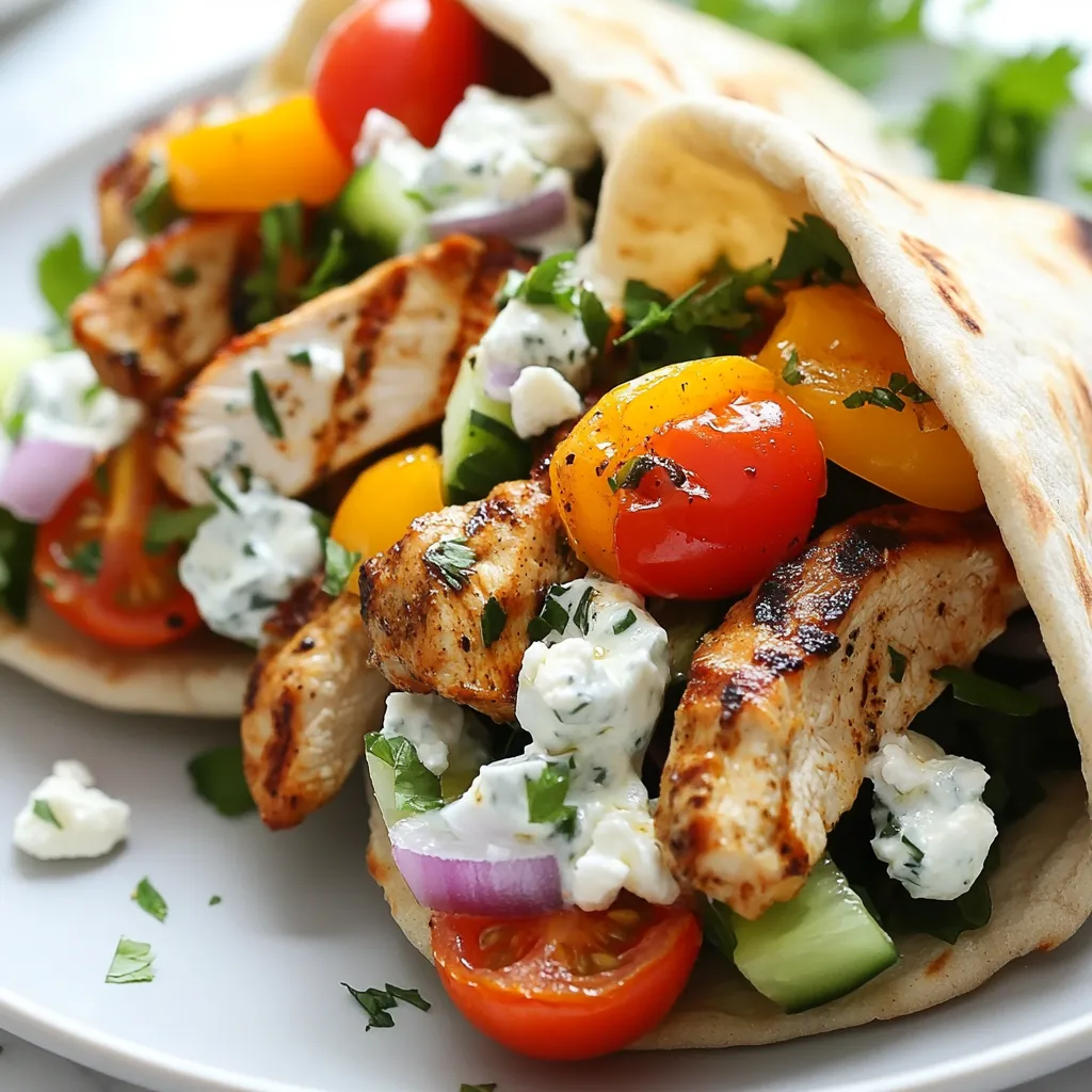 Greek Chicken Pita Pockets Savory and Satisfying Meal