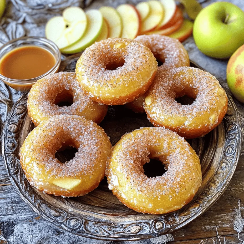 Cinnamon Sugar Apple Donuts Tasty Sweet Treats