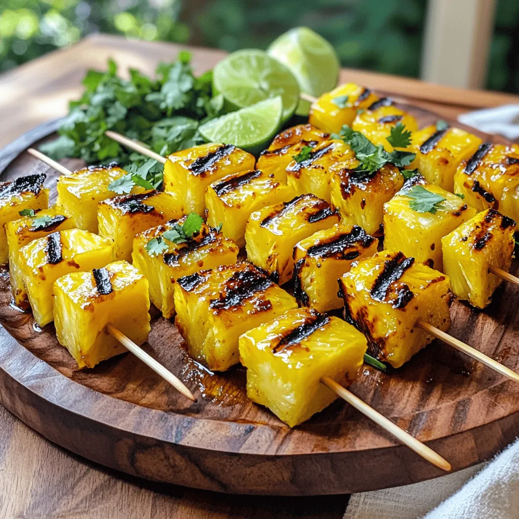 Spicy Grilled Pineapple Skewers Flavorful Summer Treat