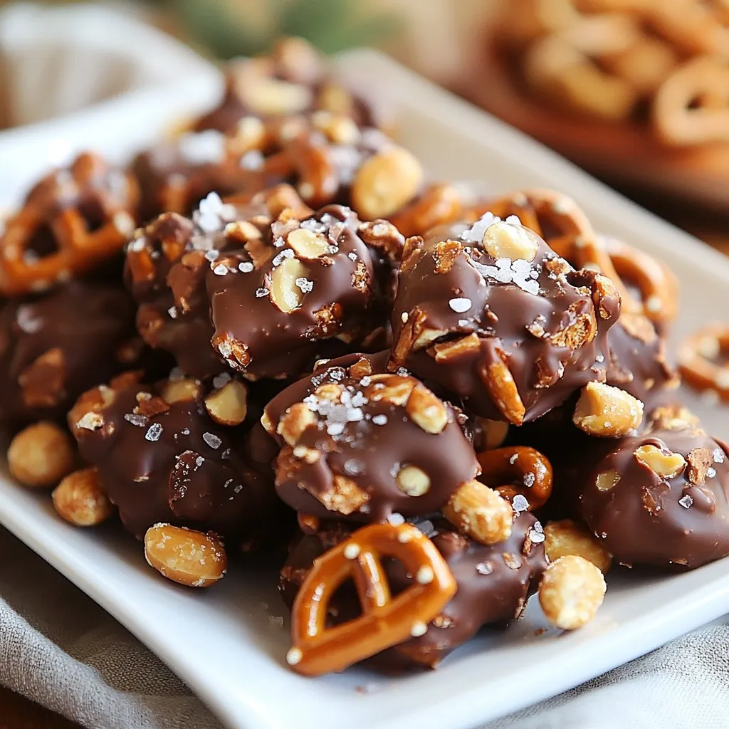 Chocolate Pretzel Peanut Clusters Easy and Fun Treat