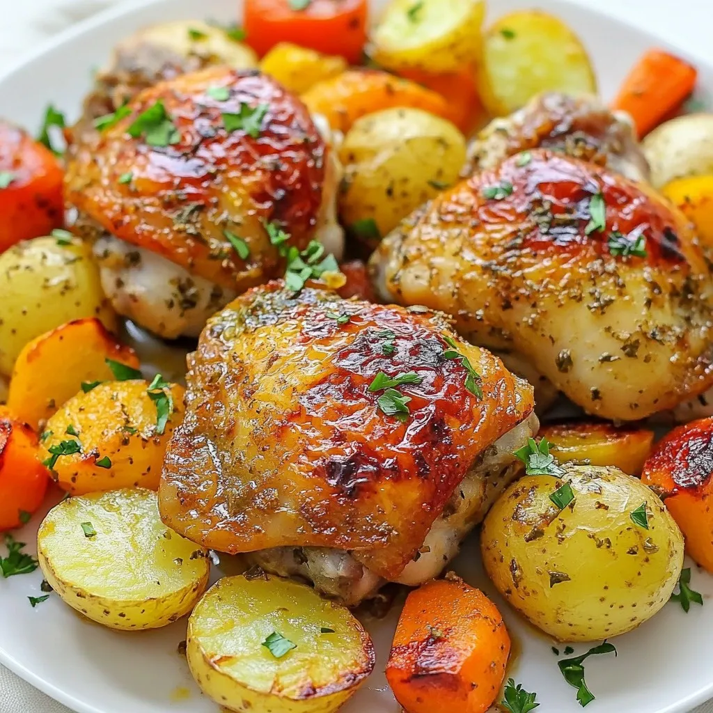 Herb Roasted Chicken &#038; Veggies Tasty Dinner Idea