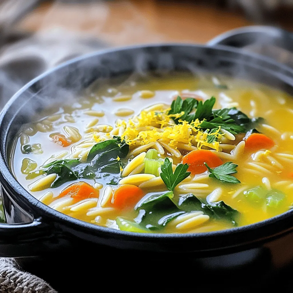 Savory One-Pot Lemon Orzo Soup for Cozy Meals