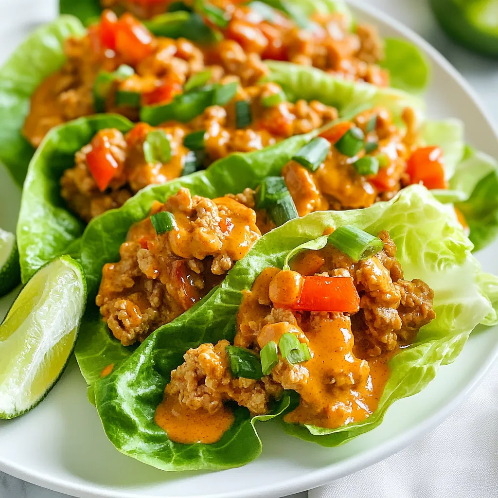 Spicy Peanut Chicken Lettuce Wraps Crunchy Delight