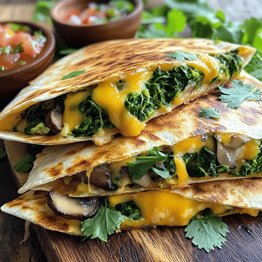 Spinach Mushroom Quesadillas Delightful and Easy Meal