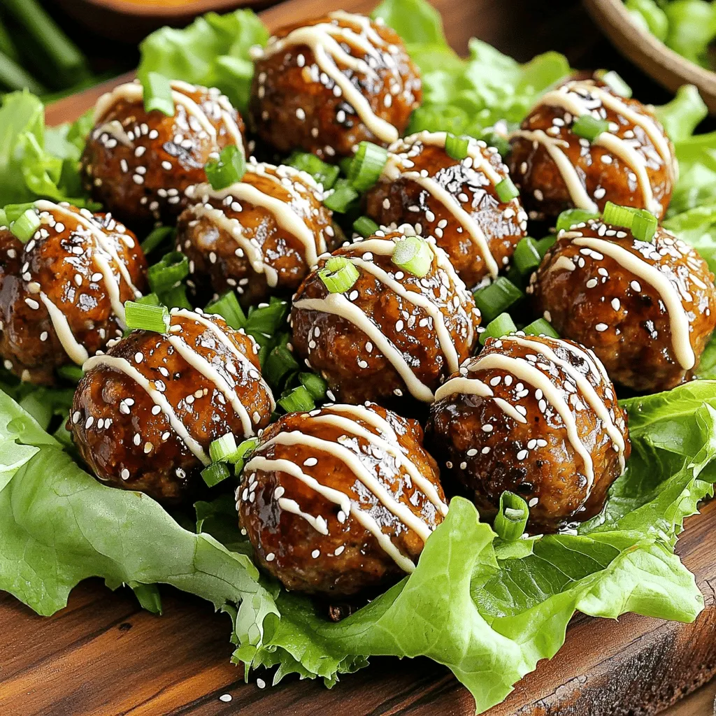 Korean BBQ Meatballs with Spicy Mayo Delight