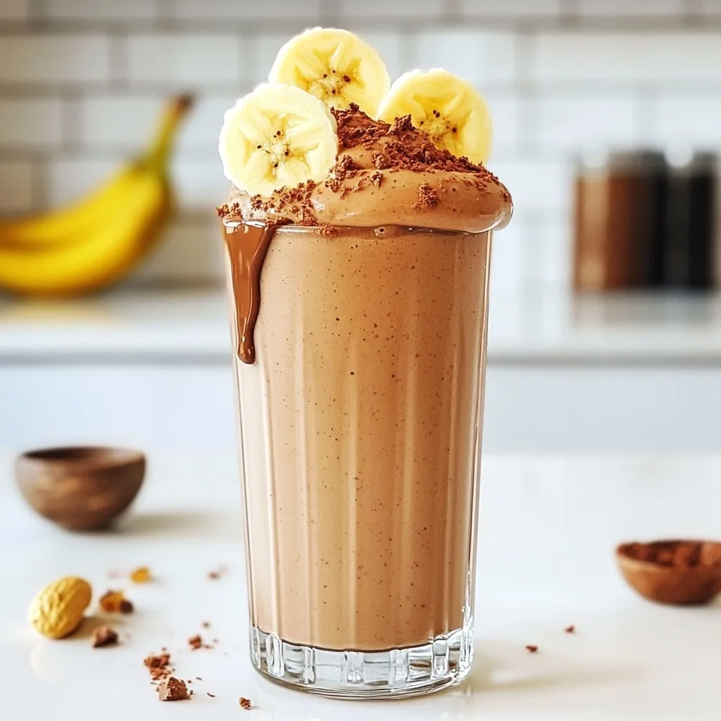 Chocolate Peanut Butter Banana Smoothie Delightful Blend