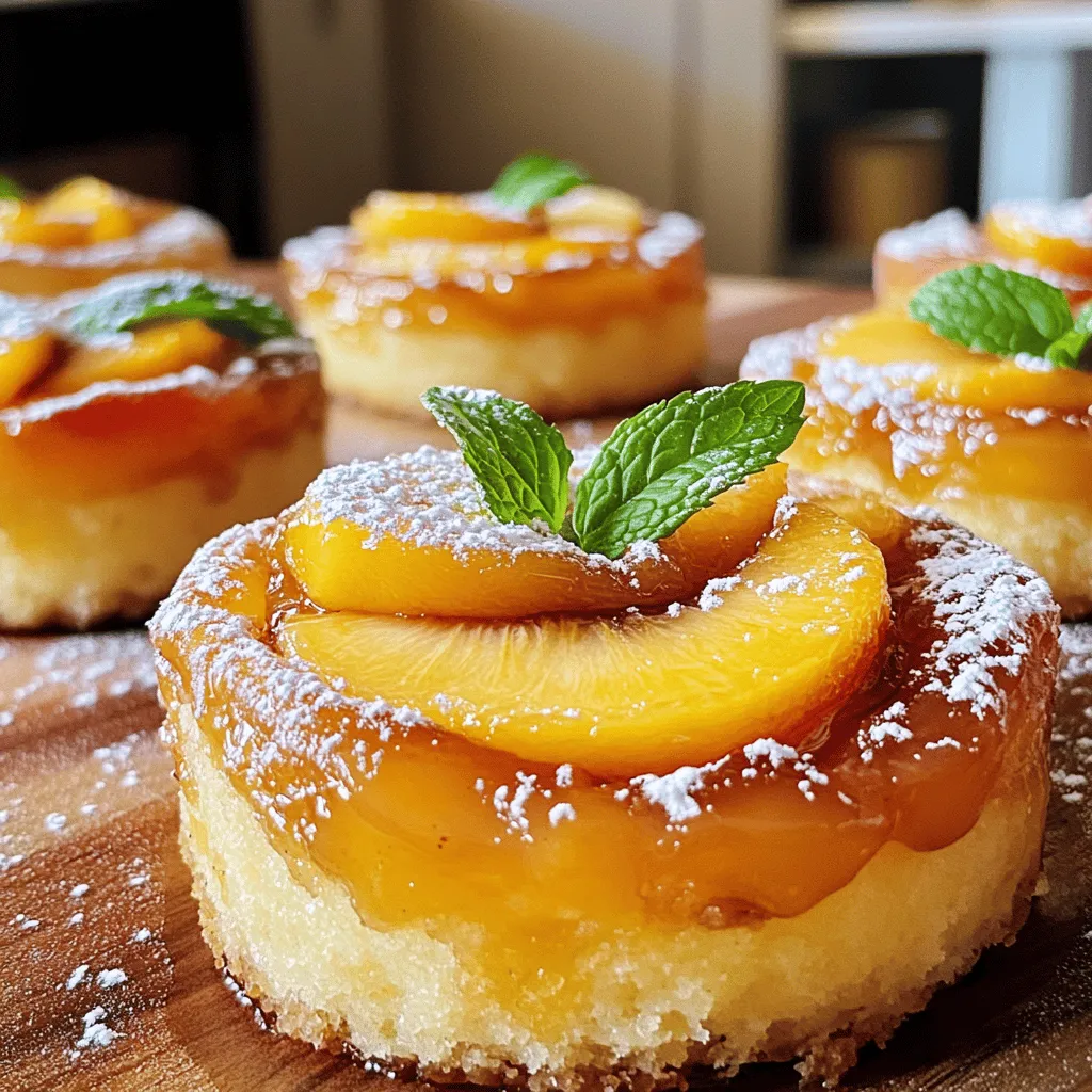 Peach Upside Down Mini Cakes Delightful and Simple Treat