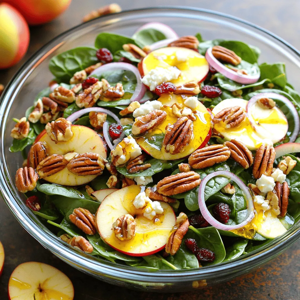 Apple Pecan Spinach Salad Refreshing and Nutritious Mix