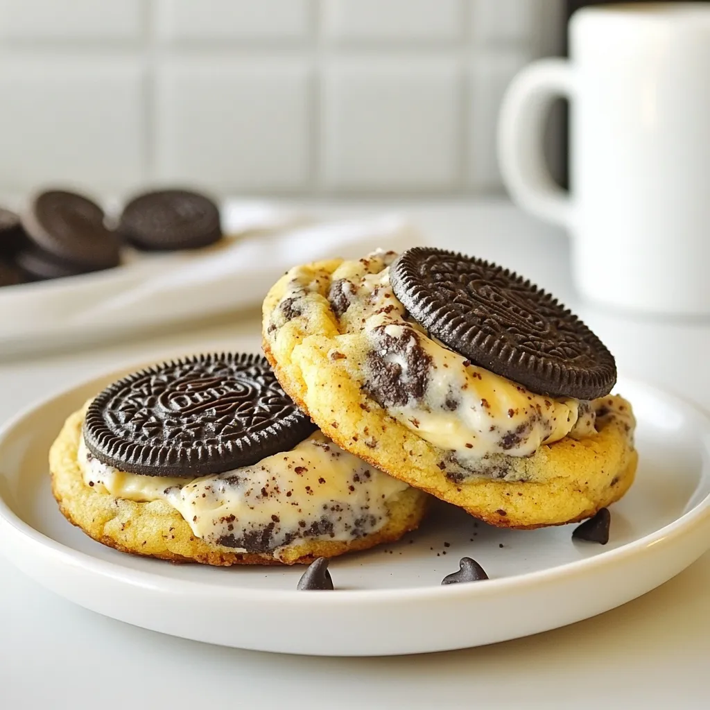 Oreo Cheesecake Stuffed Cookies Irresistible Delight