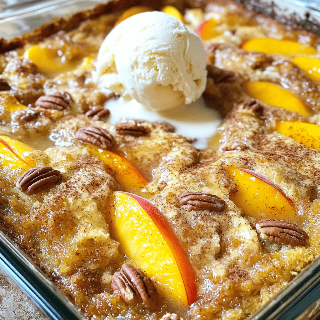 Peach Cobbler Dump Cake Simple and Delicious Recipe