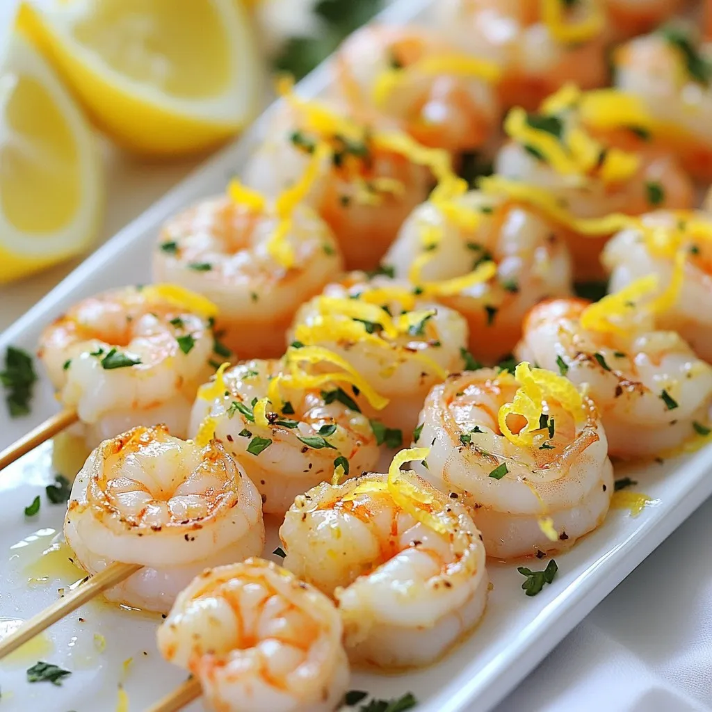 Lemon Garlic Shrimp Skewers Fresh and Flavorful Dish