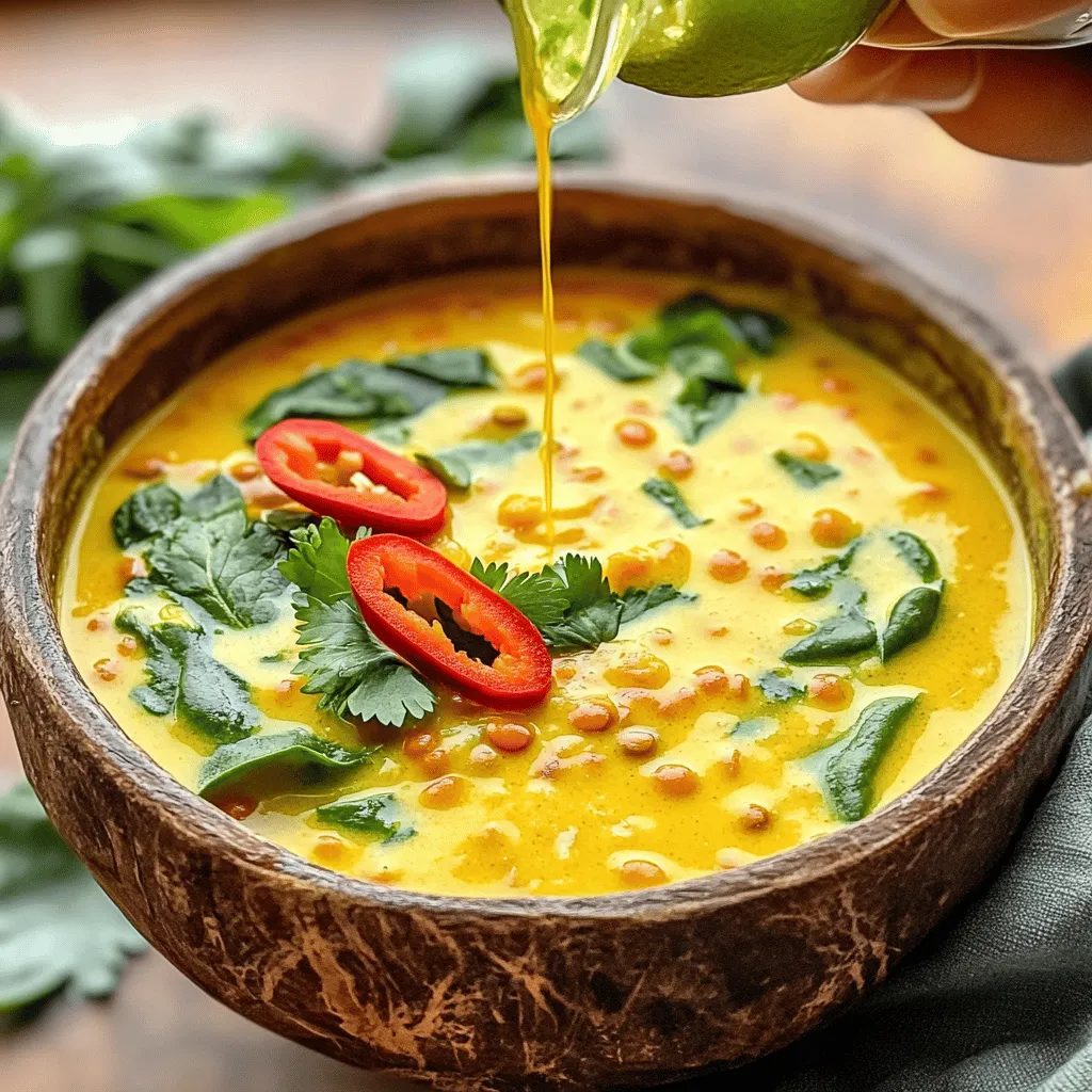 Coconut Curry Lentil Soup Hearty and Flavorful Dish