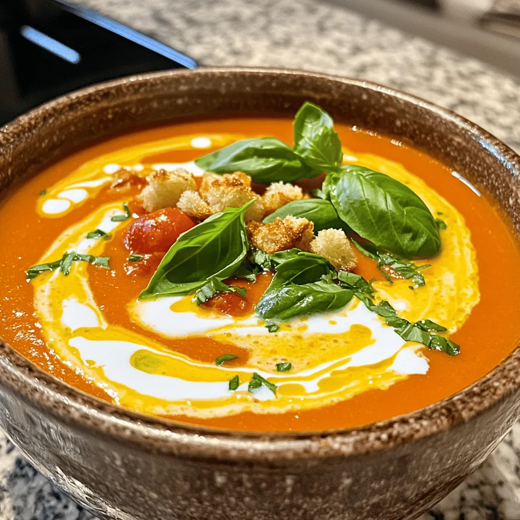 Creamy Tomato Basil Soup Savory and Simple Recipe