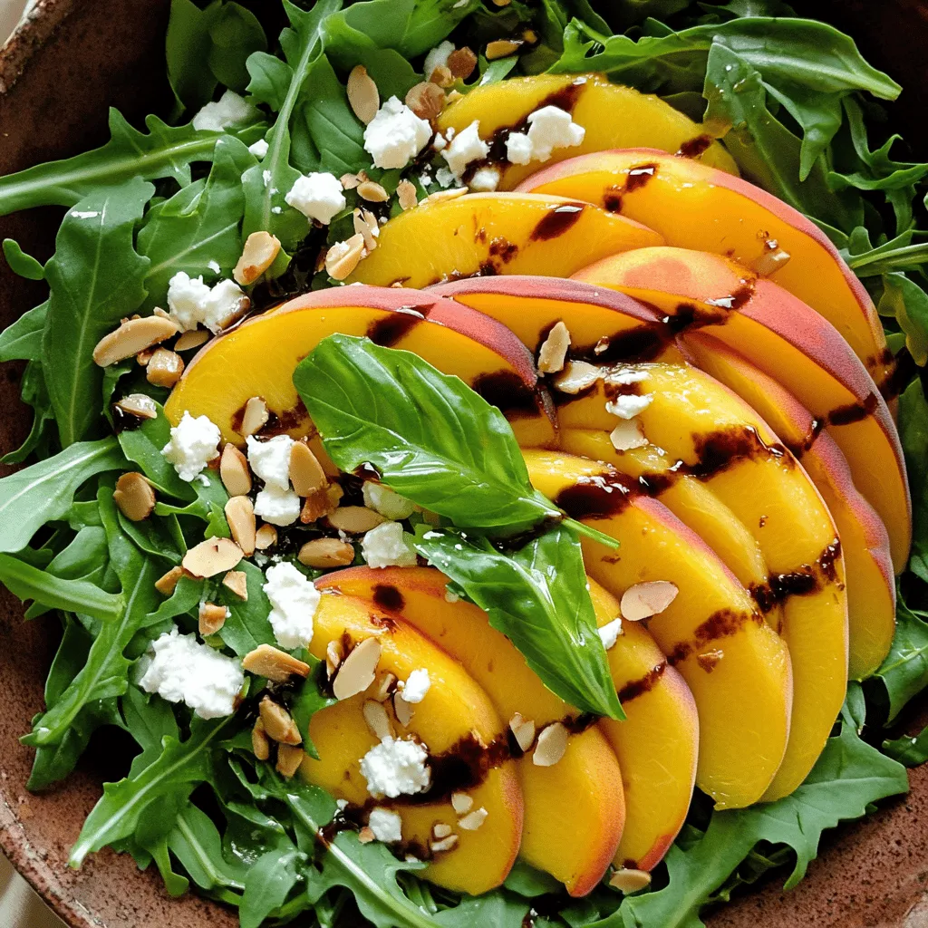 Peach and Basil Salad Fresh and Flavorful Delight