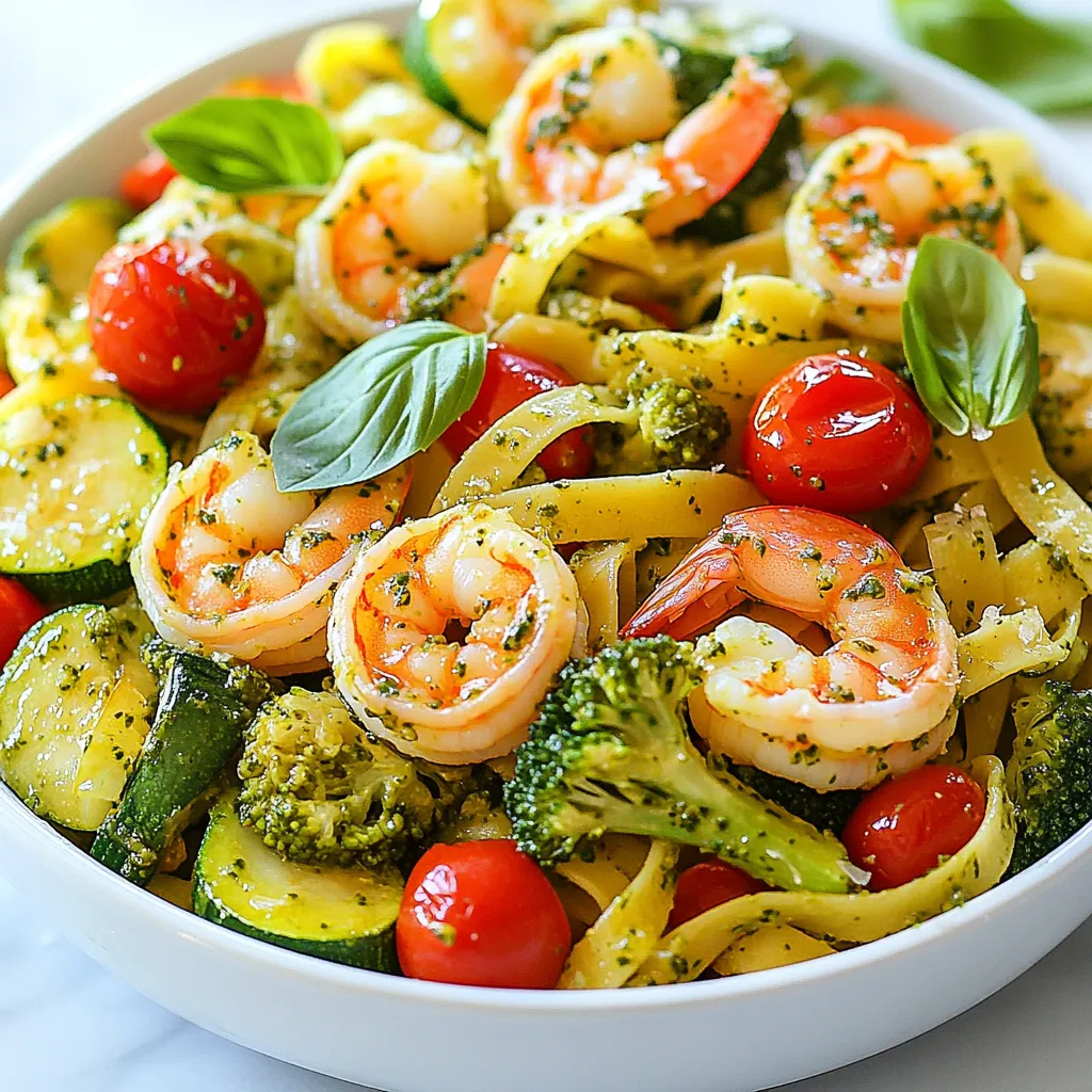 Pesto Shrimp Pasta Primavera Simple and Flavorful Dish