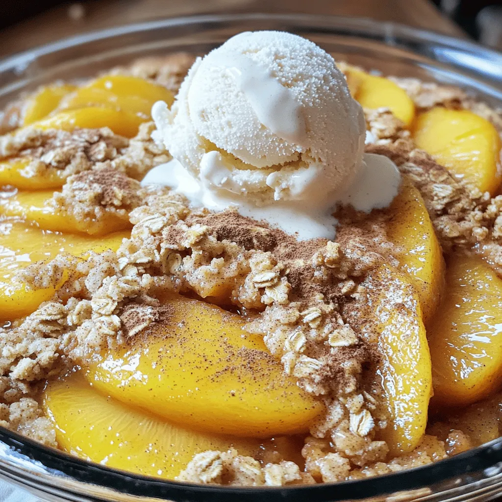 Peach Crisp with Oat Topping Simple and Tasty Recipe