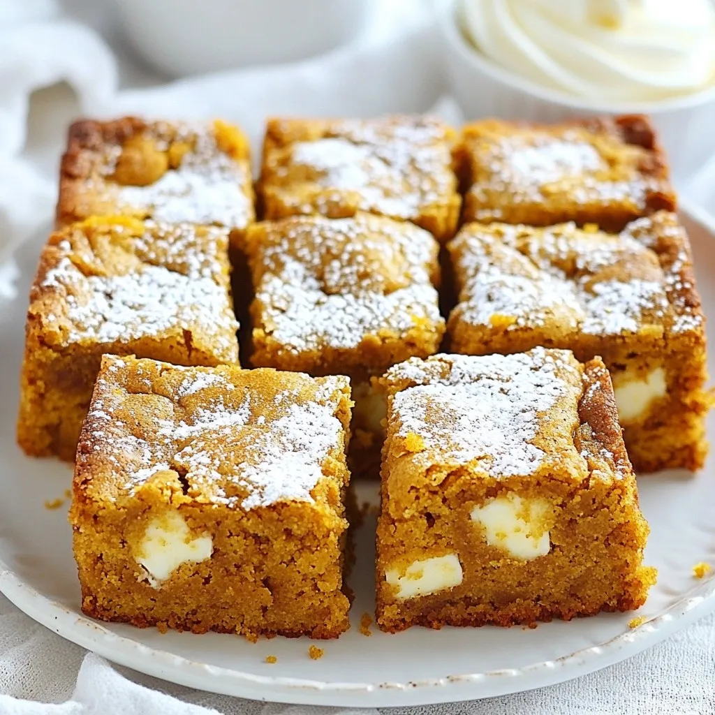 Pumpkin Spice Blondies Irresistible Fall Treat